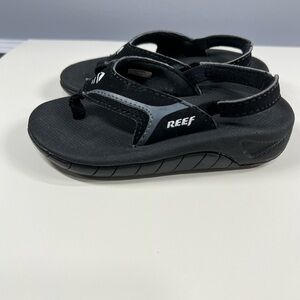 Reef Toddler Sandals Black Slip On Sling Back Summer Pool Boy/Girl size 5/6